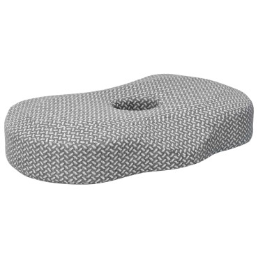 vidaXL Μαξιλάρι λαιμού Γκρι 53 x 34,5 x 10,5 εκ. Αφρός Μνήμης