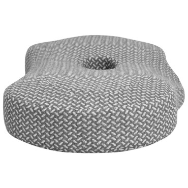 vidaXL Μαξιλάρι λαιμού Γκρι 53 x 34,5 x 10,5 εκ. Αφρός Μνήμης