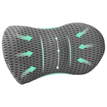 vidaXL Μαξιλάρι πλάτης Γκρι Αφρός Μνήμης 47,5 x 23 x 12 εκ