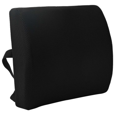 vidaXL Μαξιλάρι πλάτης Μαύρο Αφρός Μνήμης 35,5 x 30 x 12 εκ.