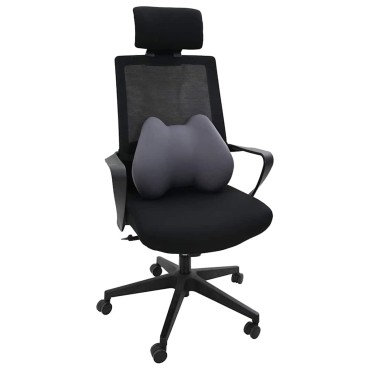 vidaXL Μαξιλάρι πλάτης Γκρι Αφρός Μνήμης 40 x 32 x 14 εκ