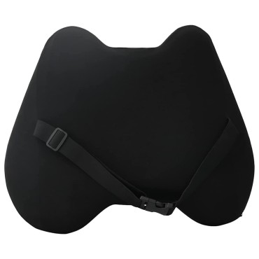 vidaXL Μαξιλάρι πλάτης Μαύρο Αφρός Μνήμης 40 x 32 x 13 εκ