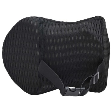 vidaXL Μαξιλάρι λαιμού Μαύρο Αφρός Μνήμης 30,5 x 21,5 x 13 εκ.