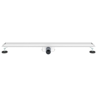 vidaXL 2 σε 1 εκροή ντους Ασημί 90 cm Ανοξείδωτο Ατσάλι 304