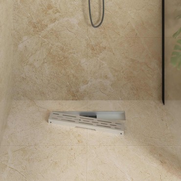 vidaXL Εκροή ντους με σχέδιο γραμμής Ασημί 50 cm Ανοξείδωτο Ατσάλι 304