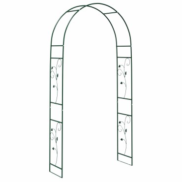vidaXL Κήπος Αψίδα Floral Πράσινο 115 x 37 x 231 εκ.