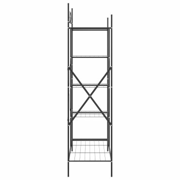 vidaXL Ανοιχτή Ντουλάπα με ράφι Μαύρο 104,5x45x172cm Ατσάλι 1 τεμ.