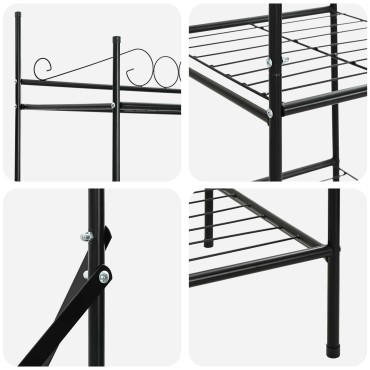 vidaXL Ανοιχτή Ντουλάπα με ράφι Μαύρο 104,5x45x172cm Ατσάλι 1 τεμ.