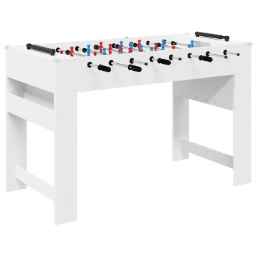vidaXL Τραπέζι Φουτμπολ Λευκός 125 x 60,5 x 80 εκ. Επεξεργασμένο Ξύλο