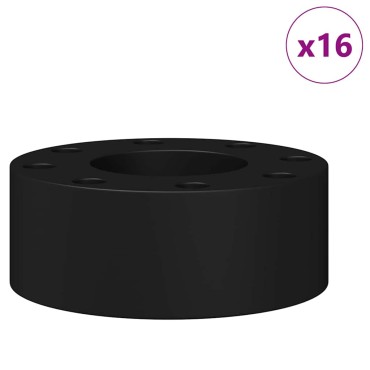 vidaXL Στηρίγματα Σαλαγκάρας 16 τμχ. Μαύρο 2,7 x 2,7 x 1,3 εκ TPE