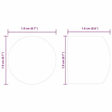 vidaXL Καπάκια τραπεζιού φουτμπολ 10 τεμ. Μαύρο 1,9 x 1,9 x 1,6 εκ. PP