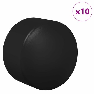 vidaXL Καπάκια τραπεζιού φουτμπολ 10 τεμ. Μαύρο 1,5 x 1,5 x 1 εκ. PP