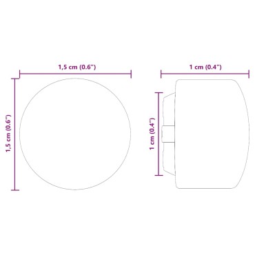 vidaXL Καπάκια τραπεζιού φουτμπολ 10 τεμ. Μαύρο 1,5 x 1,5 x 1 εκ. PP