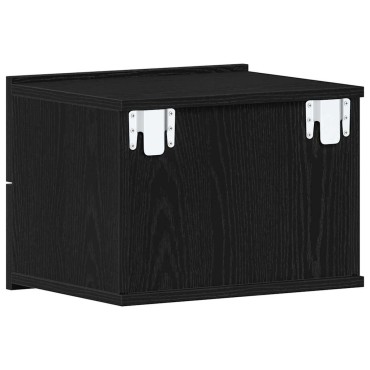vidaXL Κομοδίνο Μαύρη Οξυά 40x30x30cm Επεξεργασμένο Ξύλο 1 τεμ.