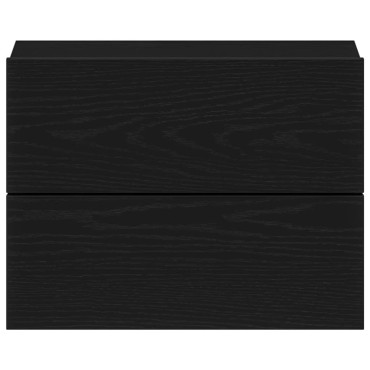 vidaXL Κομοδίνο Μαύρη Οξυά 40x30x30cm Επεξεργασμένο Ξύλο 1 τεμ.