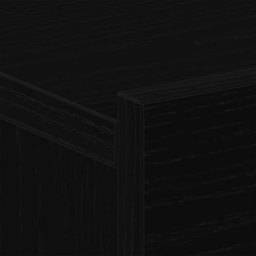 vidaXL Κομοδίνο Μαύρη Οξυά 40x30x30cm Επεξεργασμένο Ξύλο 1 τεμ.