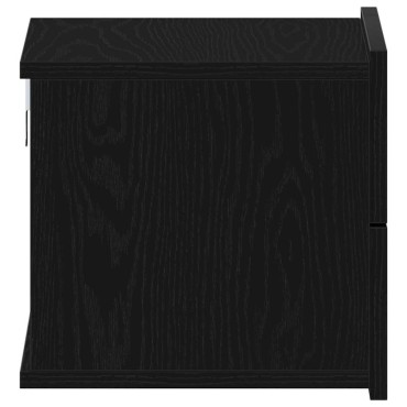 vidaXL Κομοδίνο 2 τεμ. Μαύρη Οξυά 40x30x30cm Επεξεργασμένο Ξύλο