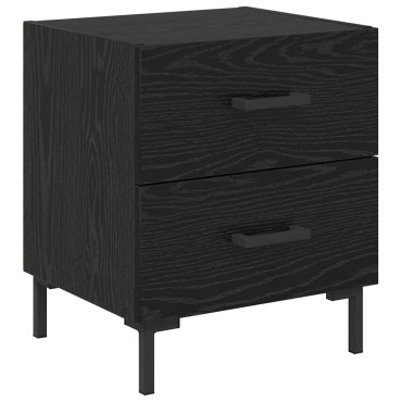 vidaXL Κομοδίνο Μαύρη Οξυά 40x35x47,5cm Επεξεργασμένο Ξύλο 1 τεμ.