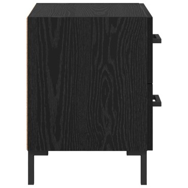 vidaXL Κομοδίνο Μαύρη Οξυά 40x35x47,5cm Επεξεργασμένο Ξύλο 1 τεμ.
