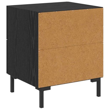vidaXL Κομοδίνο Μαύρη Οξυά 40x35x47,5cm Επεξεργασμένο Ξύλο 1 τεμ.