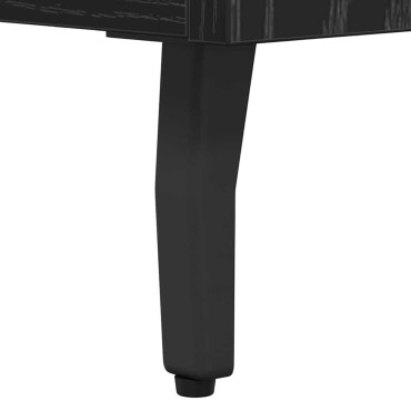 vidaXL Κομοδίνο Μαύρη Οξυά 40x40x66cm Επεξεργασμένο Ξύλο 1 τεμ.