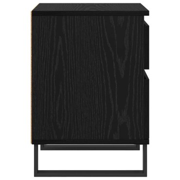 vidaXL Κομοδίνο Μαύρη Οξυά 40x35x50cm Επεξεργασμένο Ξύλο 1 τεμ.