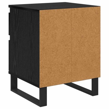 vidaXL Κομοδίνο Μαύρη Οξυά 40x35x50cm Επεξεργασμένο Ξύλο 1 τεμ.
