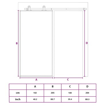 vidaXL Συρόμενη Πόρτα Λευκή Αμμοβολή 102,5x205 εκ. Γυαλί ESG/Αλουμίνιο