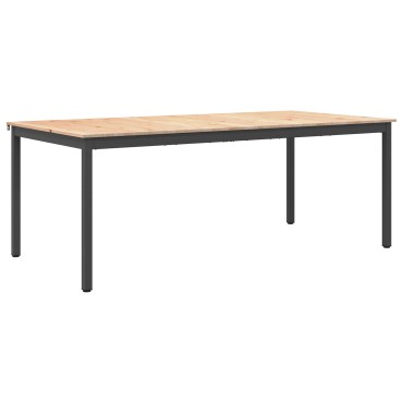 vidaXL Τραπεζαρία Φυσικό 200x100x75cm Στερεά ξυλεία πεύκου 1 τεμ.