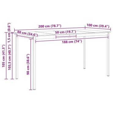 vidaXL Τραπέζι μπαρ Λευκό 110x55x105cm Στερεά ξυλεία πεύκου 1 τεμ.