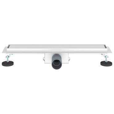 vidaXL 2 σε 1 εκροή ντους Ασημί 60 cm Ανοξείδωτο Ατσάλι 304
