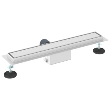 vidaXL 2 σε 1 εκροή ντους Ασημί 60 cm Ανοξείδωτο Ατσάλι 304