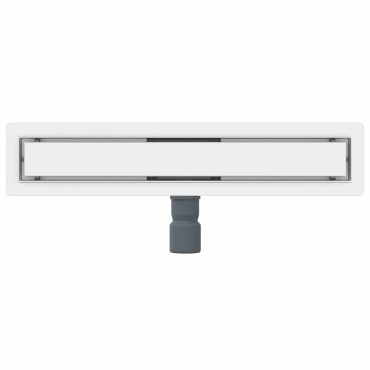 vidaXL 2 σε 1 εκροή ντους Ασημί 60 cm Ανοξείδωτο Ατσάλι 304