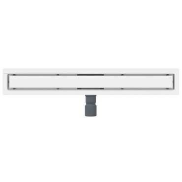 vidaXL 2 σε 1 εκροή ντους Ασημί 80 cm Ανοξείδωτο Ατσάλι 304