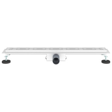 vidaXL Εκροή ντους με σχέδιο γραμμής Ασημί 80 cm Ανοξείδωτο Ατσάλι 304