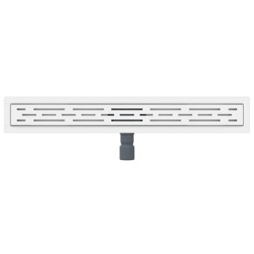 vidaXL Εκροή ντους με σχέδιο γραμμής Ασημί 80 cm Ανοξείδωτο Ατσάλι 304