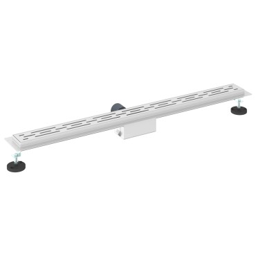 vidaXL Εκροή ντους με σχέδιο γραμμής Ασημί 90 cm Ανοξείδωτο Ατσάλι 304
