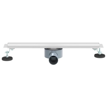 vidaXL 360° Νεροχύτης ντους με λεπτό μοντέλο Ασημί 50 cm
