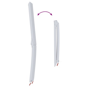 vidaXL Ράμπα Μοτοσικλέτας 680 κιλά 2 pcs Ασημί 205 x 28 x 5 εκ