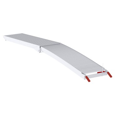 vidaXL Ράμπα Μοτοσικλέτας 680 κιλά 2 pcs Ασημί 205 x 28 x 5 εκ