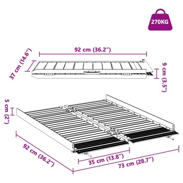 vidaXL Ράμπα για αμαξίδιο 270 κιλών Ασημί 270 κιλά Αλουμίνιο