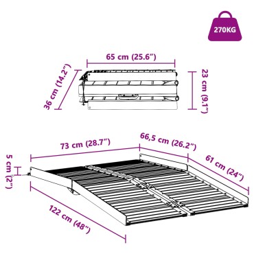 vidaXL Ράμπα για αμαξίδιο 270 κιλών Ασημί 270 κιλά Αλουμίνιο
