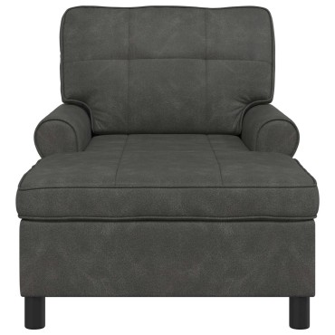 vidaXL Χαλάρωση με μαξιλάρι Μαύρο 91x157x91cm Τεχνητό Δέρμα