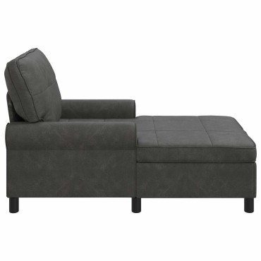 vidaXL Χαλάρωση με μαξιλάρι Μαύρο 91x157x91cm Τεχνητό Δέρμα