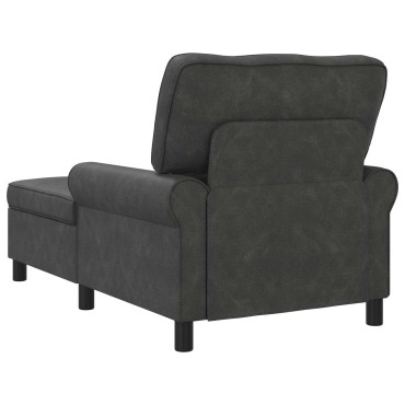 vidaXL Χαλάρωση με μαξιλάρι Μαύρο 91x157x91cm Τεχνητό Δέρμα