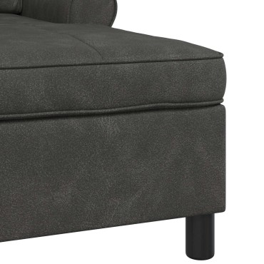 vidaXL Χαλάρωση με μαξιλάρι Μαύρο 91x157x91cm Τεχνητό Δέρμα