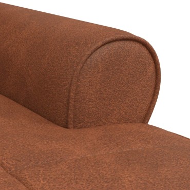 vidaXL Χαλάρωση με μαξιλάρι Καφέ 91x157x91cm Τεχνητό Δέρμα