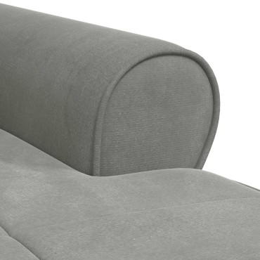 vidaXL Χαλάρωση με μαξιλάρι Ανοιχτό γκρι 91x157x91cm Βελούδο