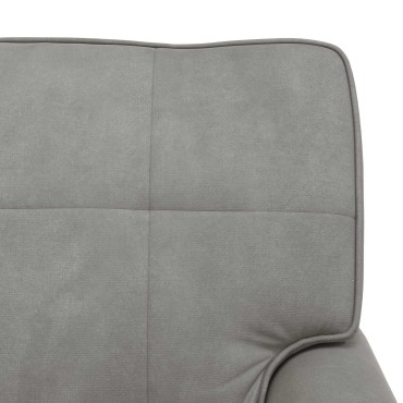 vidaXL Χαλάρωση με μαξιλάρι Ανοιχτό γκρι 91x157x91cm Βελούδο