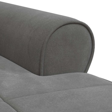 vidaXL Χαλάρωση με μαξιλάρι Σκούρο Γκρι 91x157x91cm Βελούδο